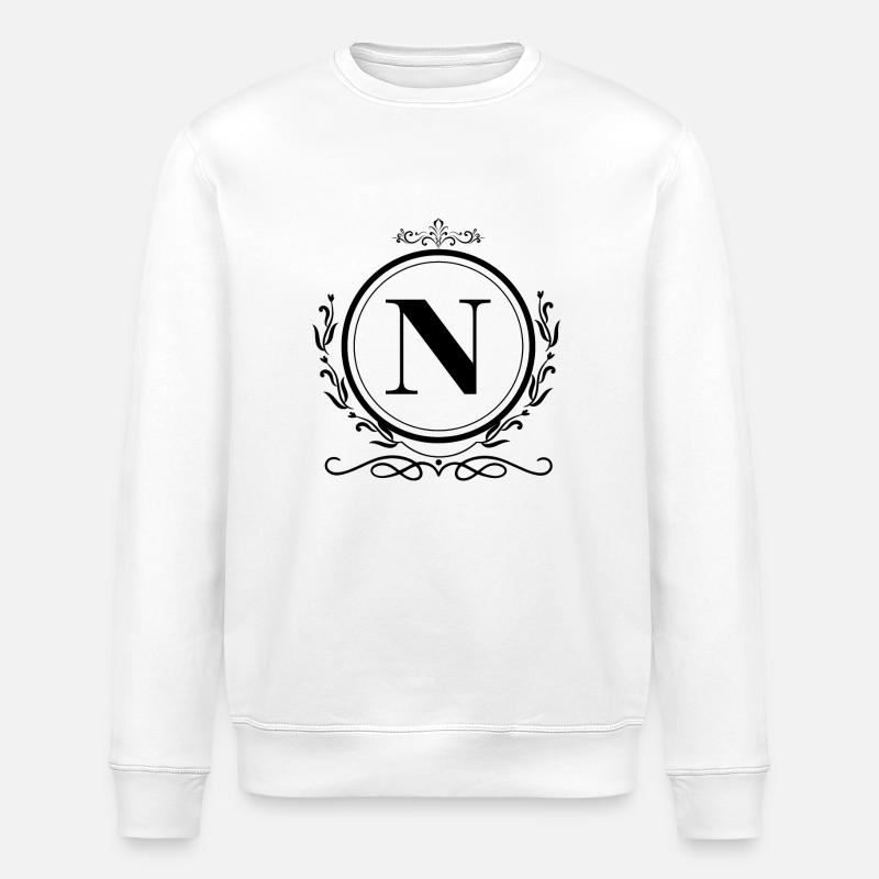 Buchstabe N Dekoration - Stanley/Stella Unisex Bio-Sweatshirt ROLLER - Weiß