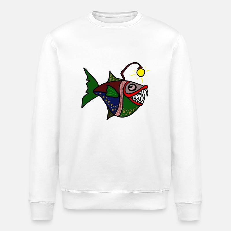 fisch anglerfisch - Stanley/Stella Unisex Bio-Sweatshirt ROLLER - Weiß