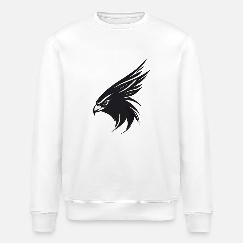 Adler Greifvogel Kopf - Stanley/Stella Unisex Bio-Sweatshirt ROLLER - Weiß