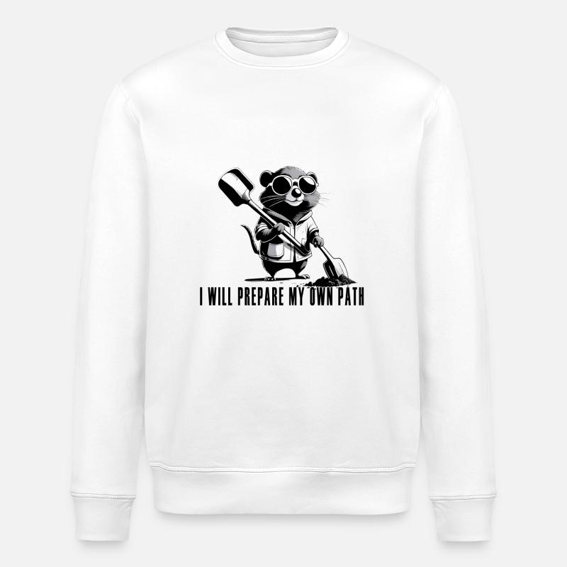 Maulwurf - Stanley/Stella Unisex Bio-Sweatshirt ROLLER - Weiß