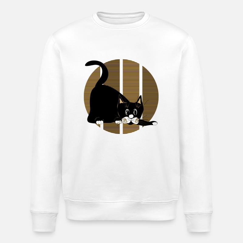 Chat - Sweat bio ROLLER Stanley/Stella Unisexe - blanc