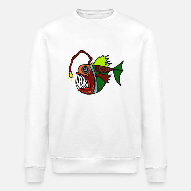 Anglerfisch - Stanley/Stella Unisex Bio-Sweatshirt ROLLER - Weiß