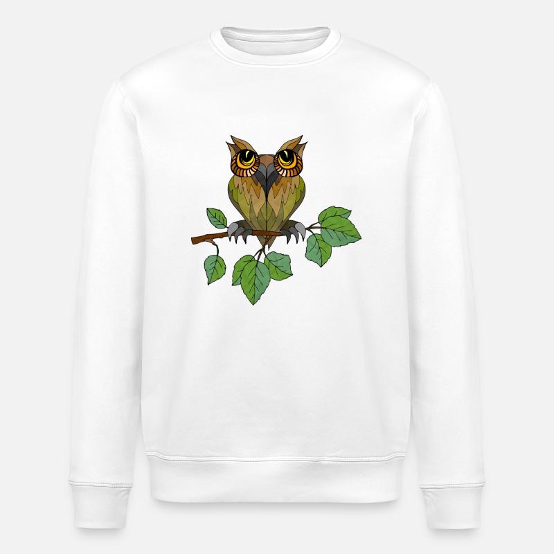 Bunter Vogel - Stanley/Stella Unisex Bio-Sweatshirt ROLLER - Weiß