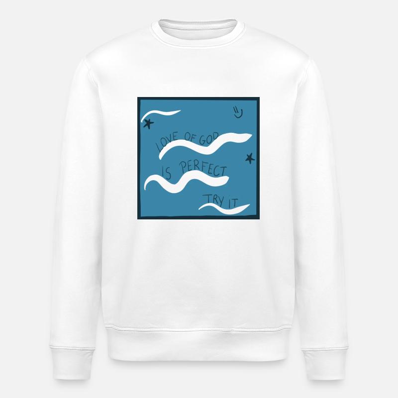 L'amour de Dieu est parfait - Sweat bio ROLLER Stanley/Stella Unisexe - blanc