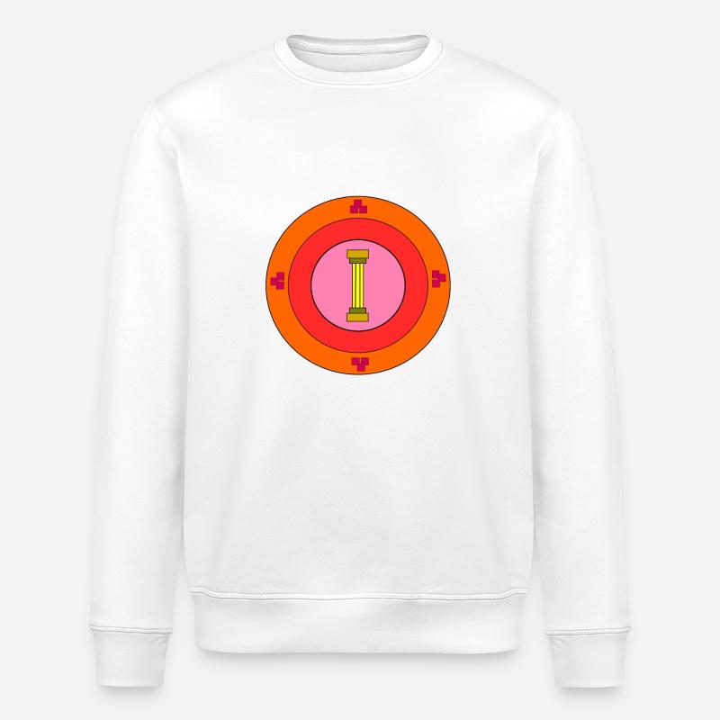 Emblem mit Säule - Stanley/Stella Unisex Bio-Sweatshirt ROLLER - Weiß