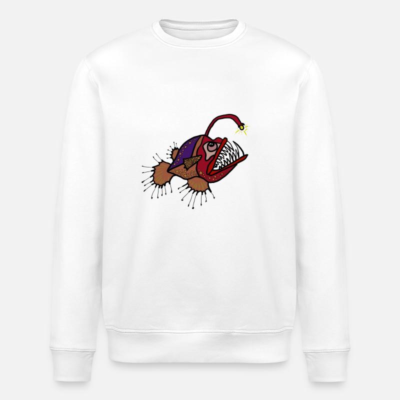 Anglerfisch - Stanley/Stella Unisex Bio-Sweatshirt ROLLER - Weiß