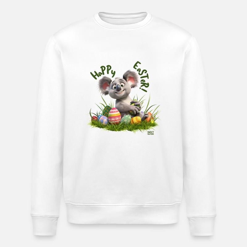 Frohe Ostern - Stanley/Stella Unisex Bio-Sweatshirt ROLLER - Weiß
