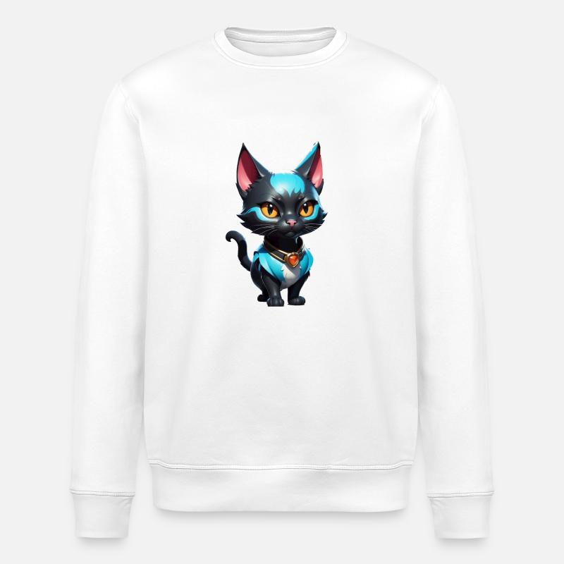 Chat Bande Dessinée Mignon - Sweat bio ROLLER Stanley/Stella Unisexe - blanc