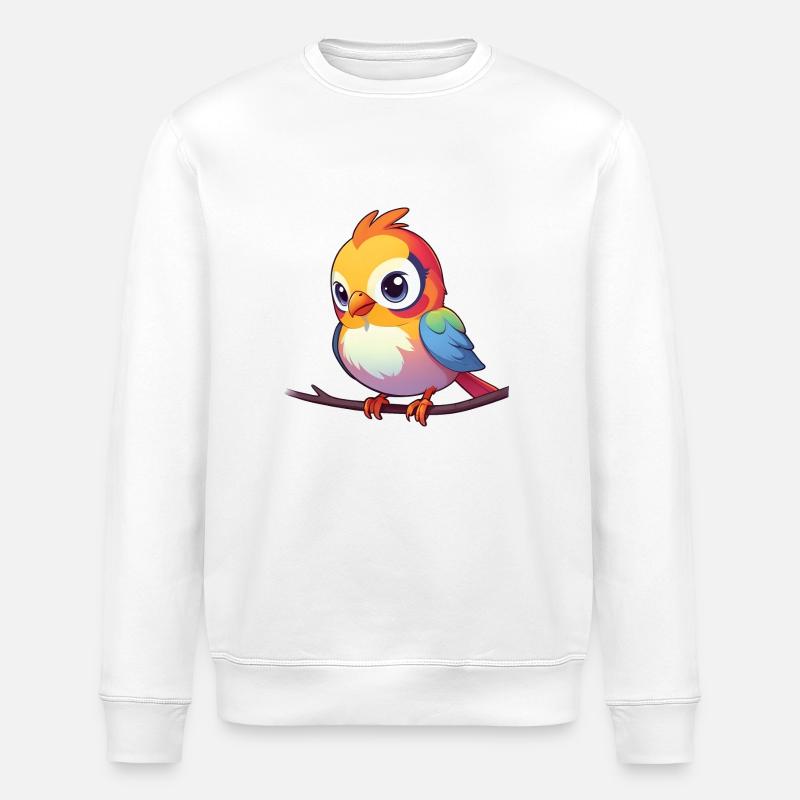 Regenbogen-Spatz - Stanley/Stella Unisex Bio-Sweatshirt ROLLER - Weiß