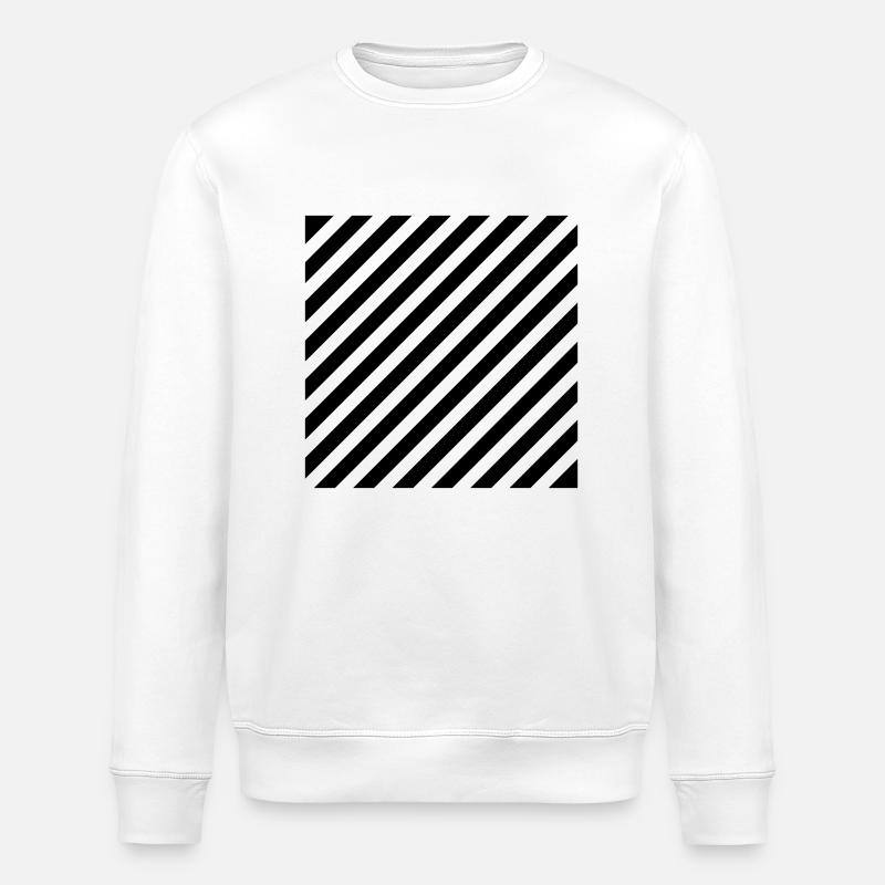 Bande horizontale - Sweat bio ROLLER Stanley/Stella Unisexe - blanc