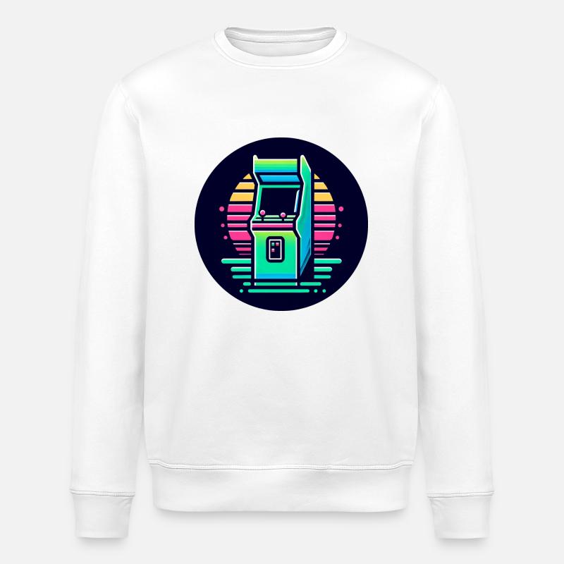 Neon Arcade - Stanley/Stella Unisex Bio-Sweatshirt ROLLER - Weiß