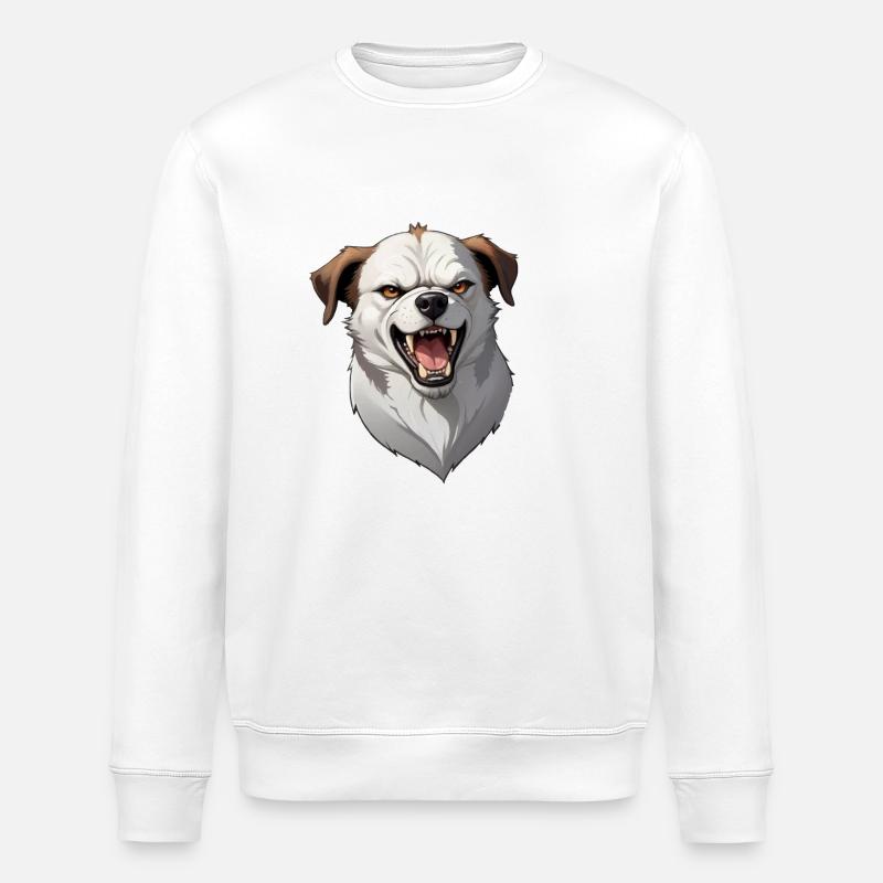 Chien maléfique - Sweat bio ROLLER Stanley/Stella Unisexe - blanc