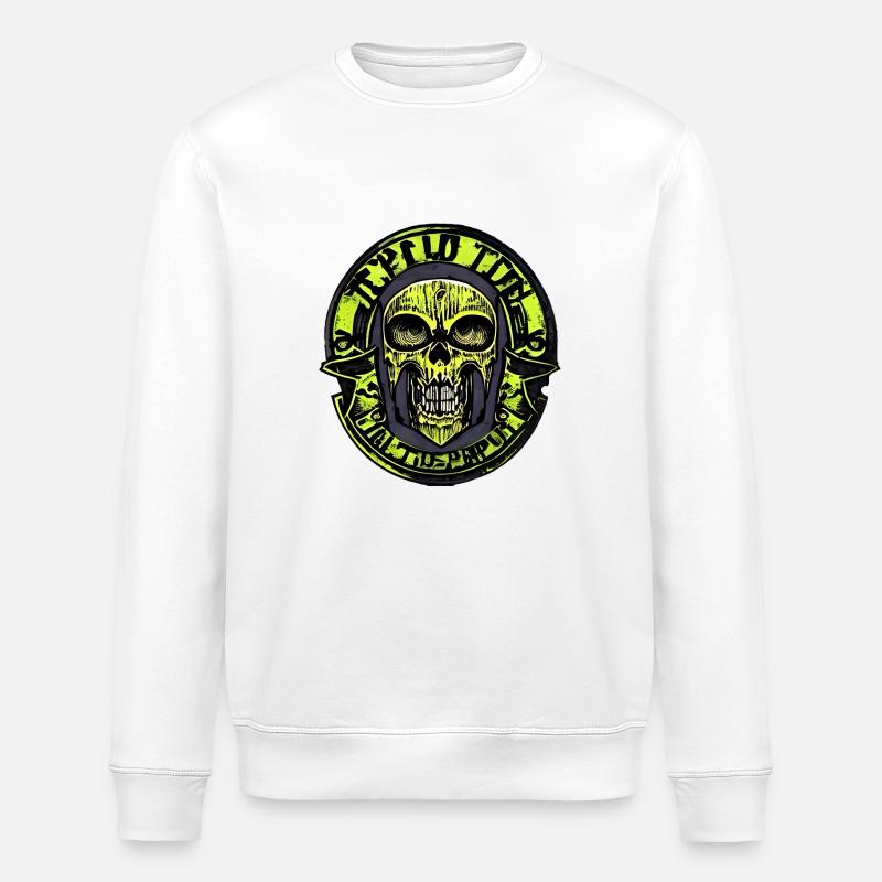 Totenkopf - Stanley/Stella Unisex Bio-Sweatshirt ROLLER - Weiß