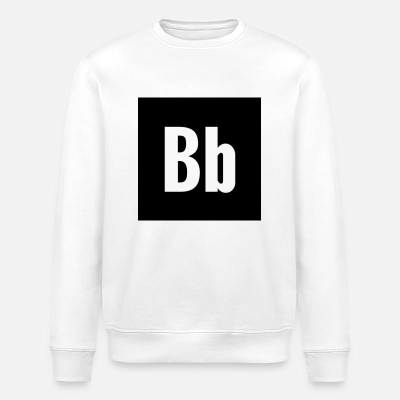 Buchstabe B - Stanley/Stella Unisex Bio-Sweatshirt ROLLER - Weiß