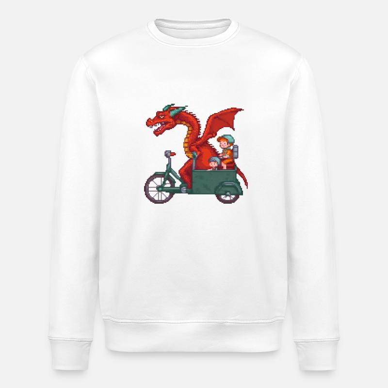 Fantasy Ride Pixel - Stanley/Stella ROLLER Unisex Organic Sweatshirt - white