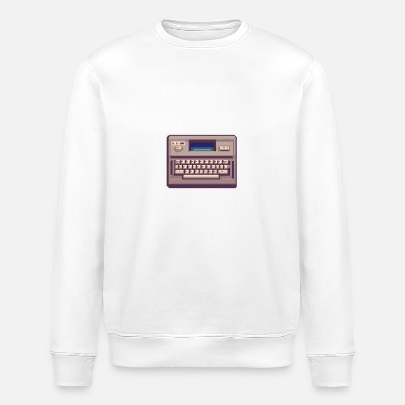 Retro Bytes - Comp - Stanley/Stella ROLLER Unisex Organic Sweatshirt - white