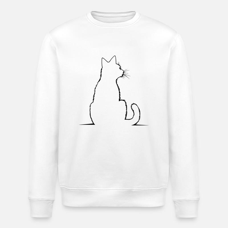 Chat, Motif De Chat - Sweat bio ROLLER Stanley/Stella Unisexe - blanc