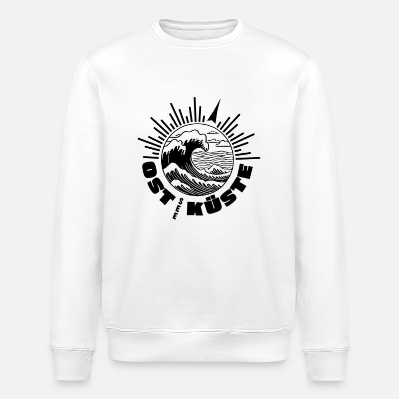 OstseeKueste surf - Stanley/Stella Unisex Bio-Sweatshirt ROLLER - Weiß