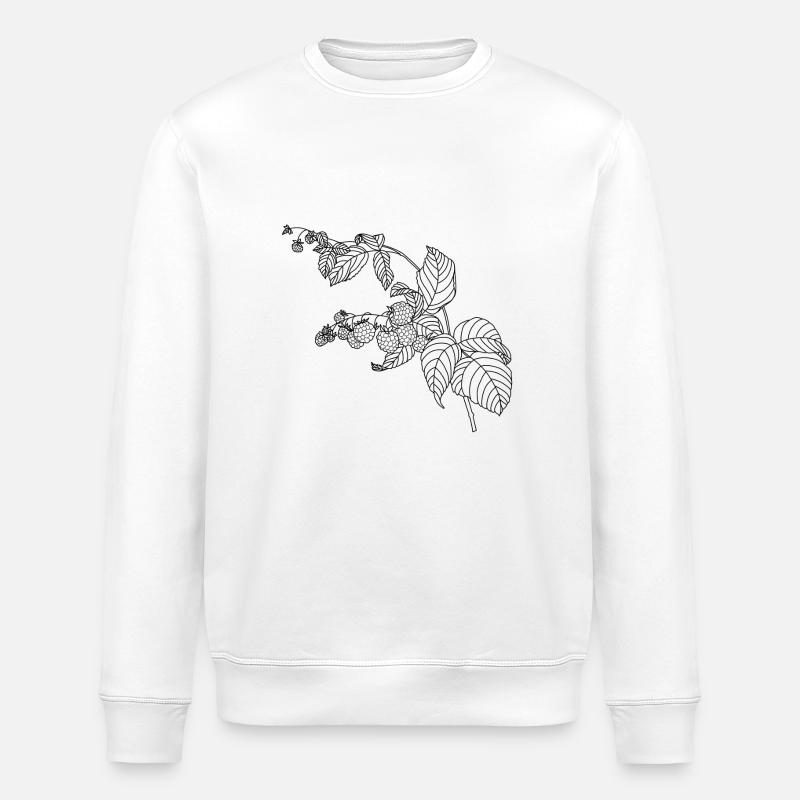 Raspberry - Stanley/Stella ROLLER Unisex Organic Sweatshirt - white