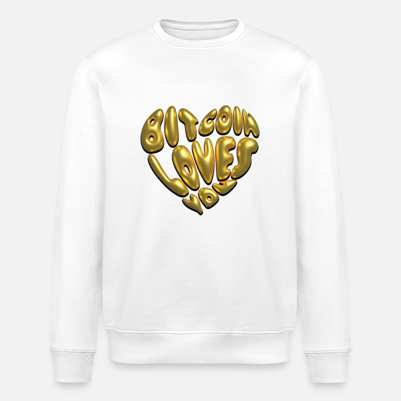 Bitcoin vous aime - Sweat bio ROLLER Stanley/Stella Unisexe - blanc