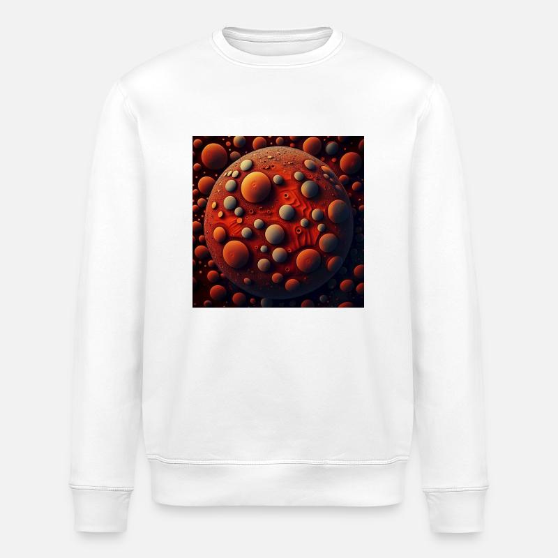 Feurige Planetenkugeln - Stanley/Stella Unisex Bio-Sweatshirt ROLLER - Weiß
