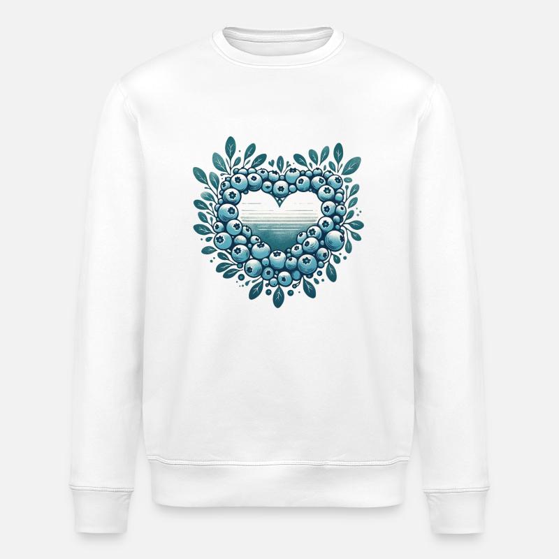 Bleuets - Sweat bio ROLLER Stanley/Stella Unisexe - blanc