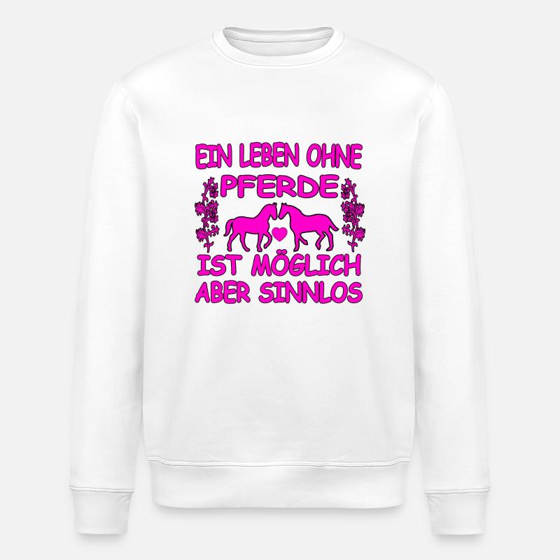 Pferde - Stanley/Stella Unisex Bio-Sweatshirt ROLLER - Weiß