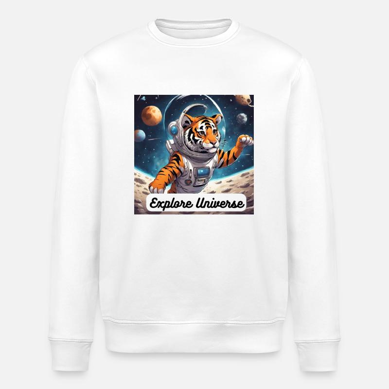Tiger - Motivation - Stanley/Stella Unisex Bio-Sweatshirt ROLLER - Weiß