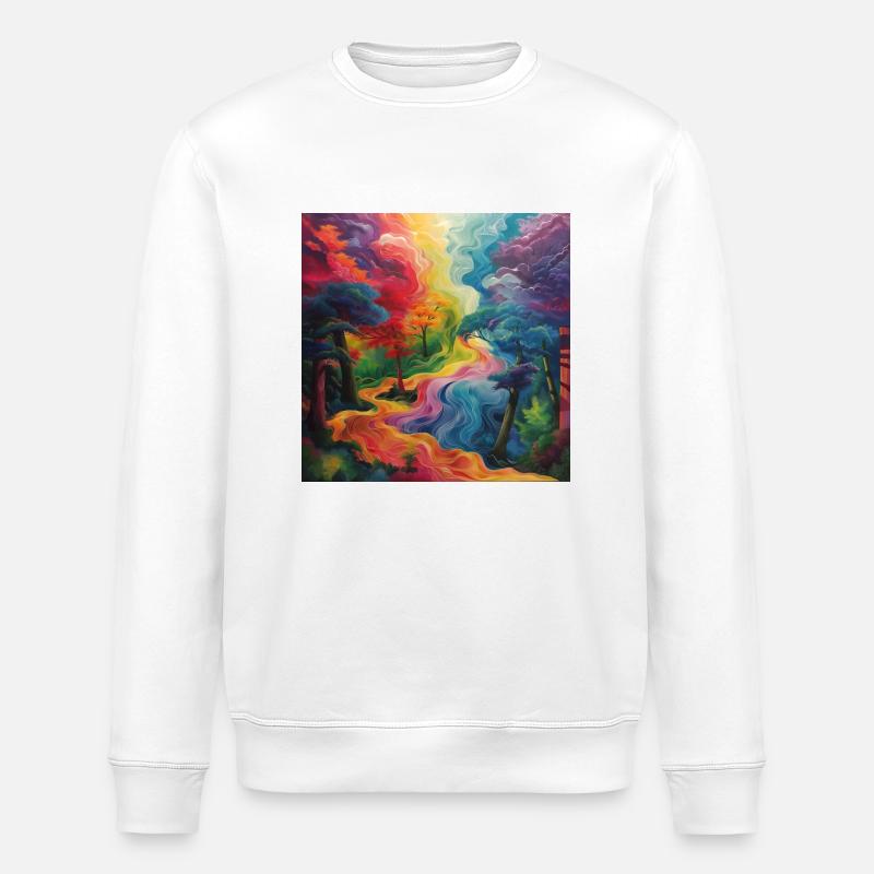 Méthode abstraite - Sweat bio ROLLER Stanley/Stella Unisexe - blanc