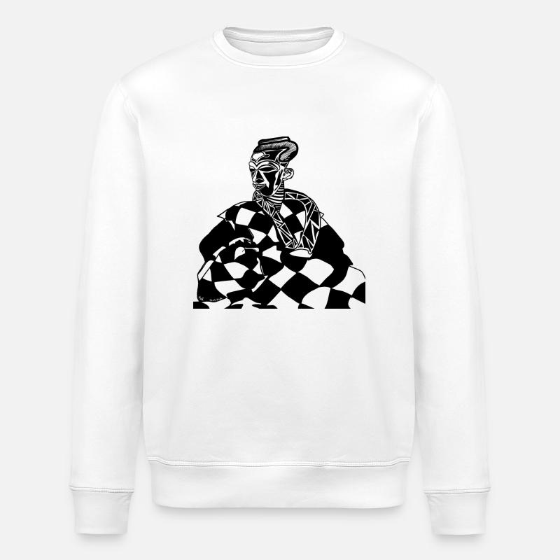 Le roi de carreau - Sweat bio ROLLER Stanley/Stella Unisexe - blanc