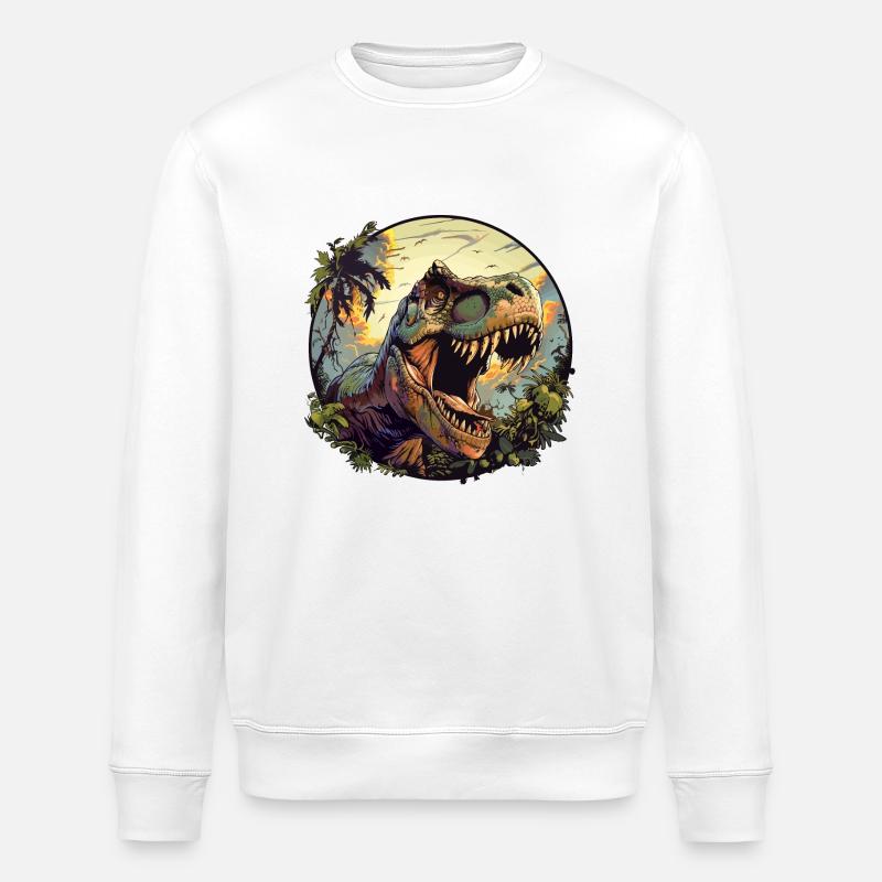 Dino Safari - Stanley/Stella Unisex Bio-Sweatshirt ROLLER - Weiß