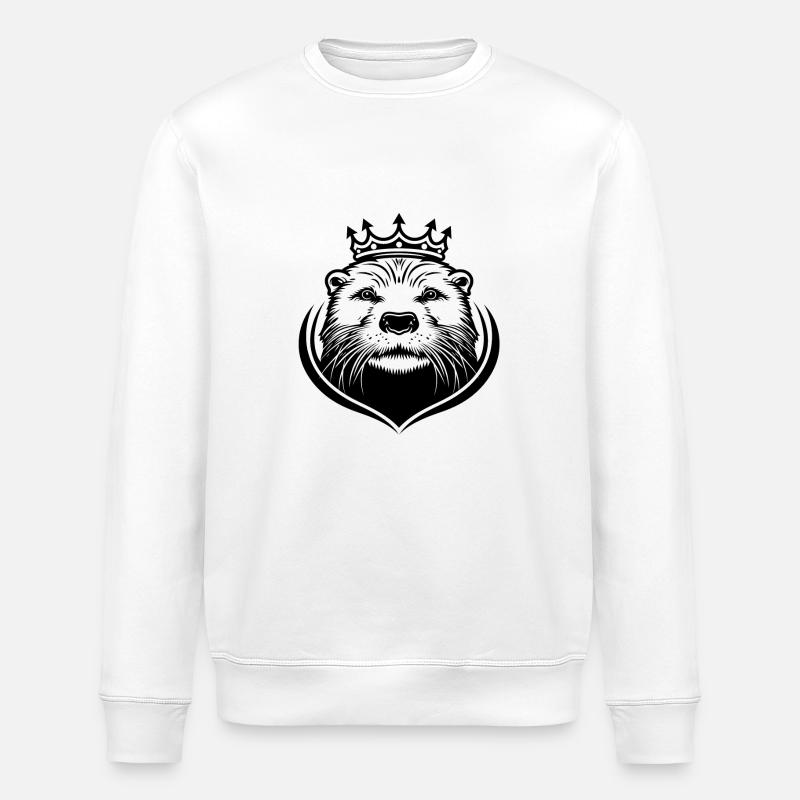 Crowned Mist Guardian - Stanley/Stella ROLLER Unisex Organic Sweatshirt - white