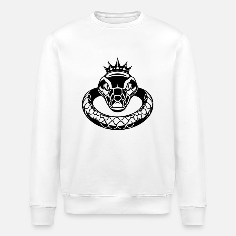 Eleganz der königlichen Python - Stanley/Stella Unisex Bio-Sweatshirt ROLLER - Weiß