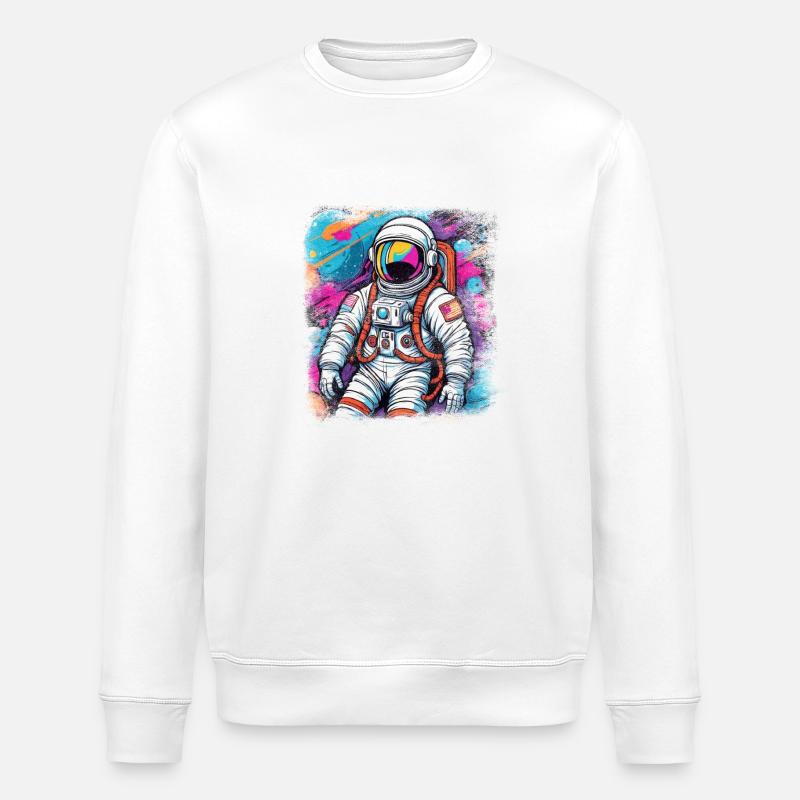 Astronaute - Sweat bio ROLLER Stanley/Stella Unisexe - blanc