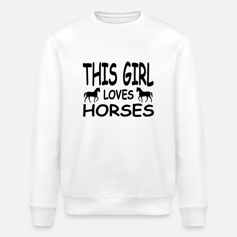 Chevaux - Sweat bio ROLLER Stanley/Stella Unisexe - blanc