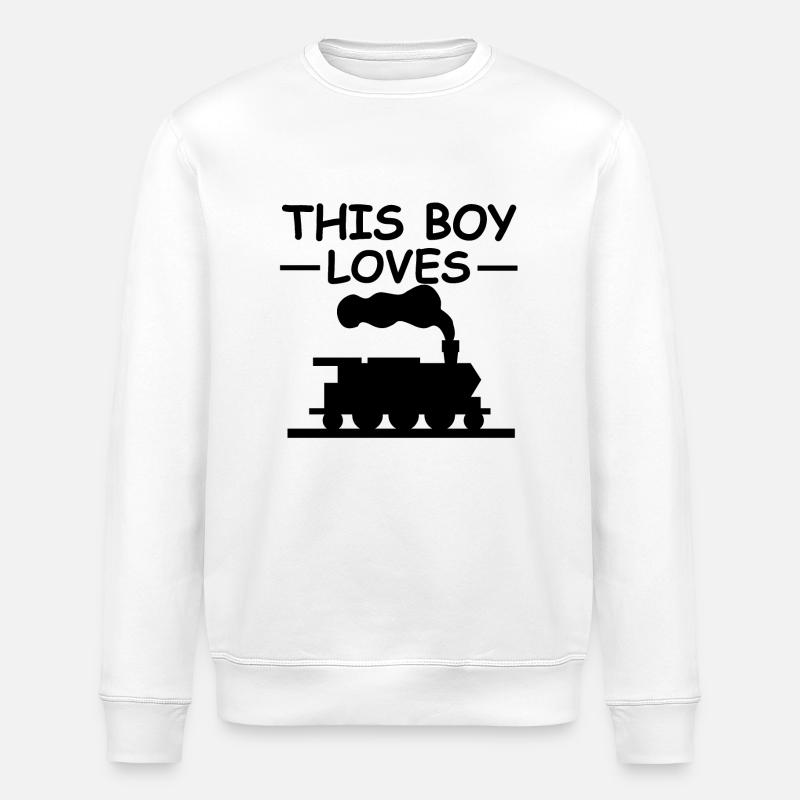 Eisenbahn - Stanley/Stella Unisex Bio-Sweatshirt ROLLER - Weiß