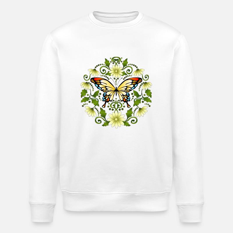 Papillon - Sweat bio ROLLER Stanley/Stella Unisexe - blanc
