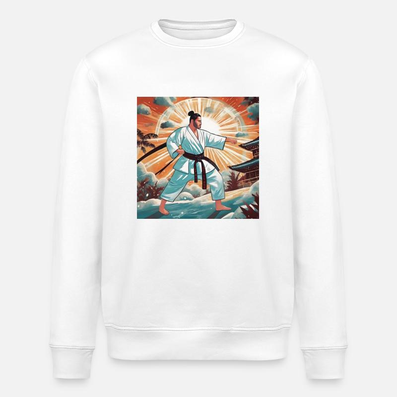 Oi Tsuki. Karate. - Stanley/Stella Unisex Bio-Sweatshirt ROLLER - Weiß