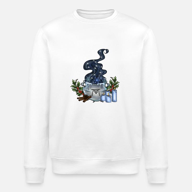 Yule Cauldron - Stanley/Stella ROLLER Unisex Organic Sweatshirt - white