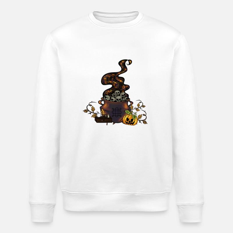 Samhain Hexenkessel - Stanley/Stella Unisex Bio-Sweatshirt ROLLER - Weiß