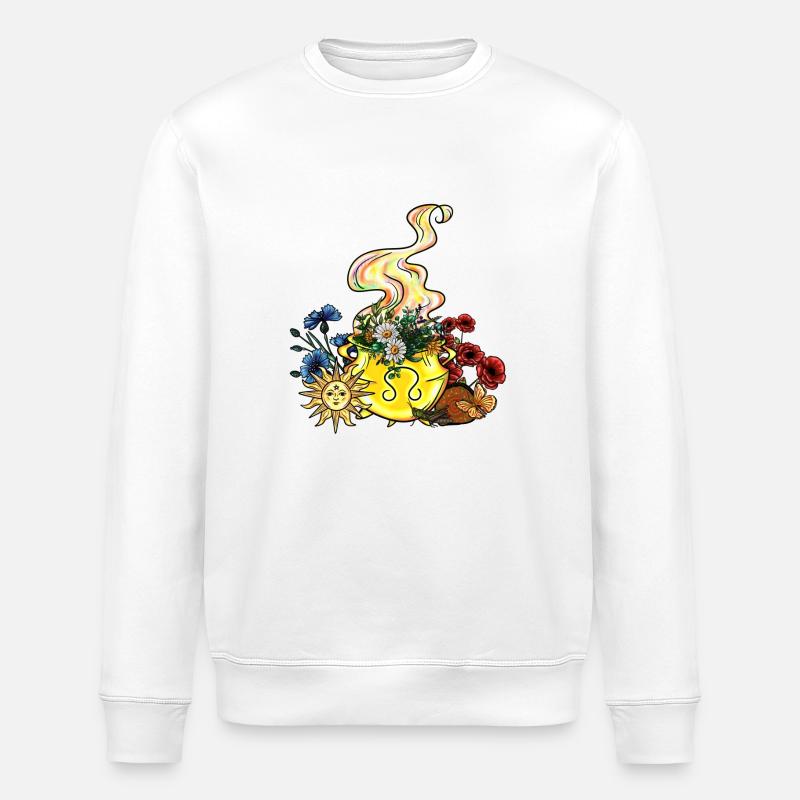 Litha Cauldron - Stanley/Stella ROLLER Unisex Organic Sweatshirt - white