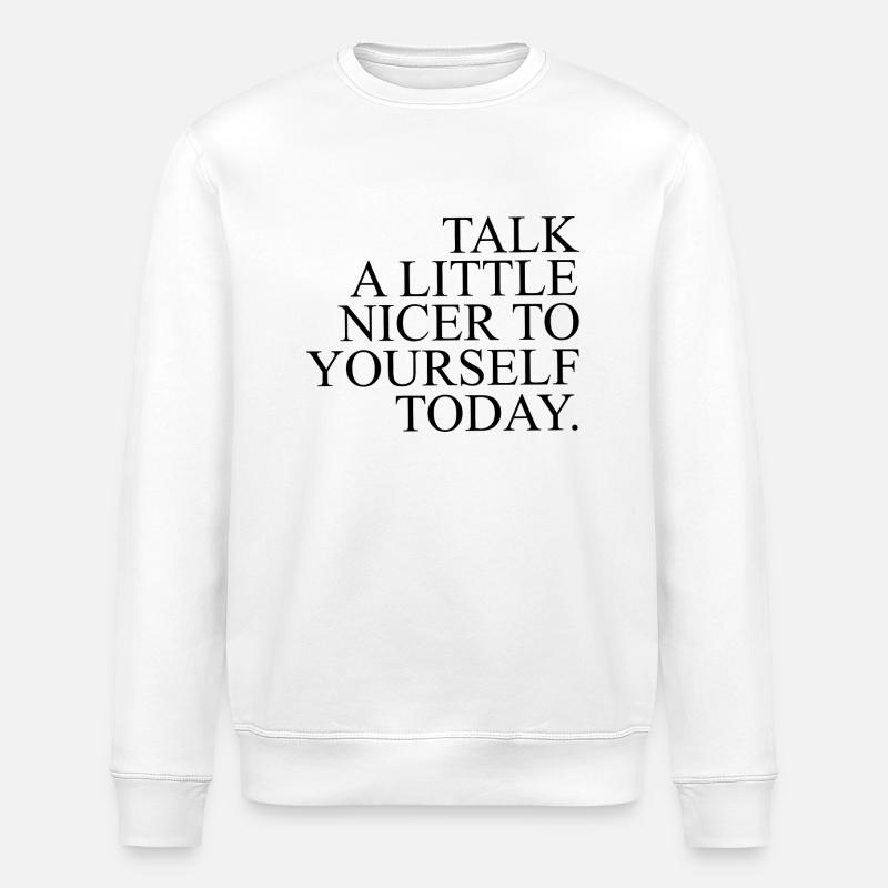 Restez positif - Sweat bio ROLLER Stanley/Stella Unisexe - blanc