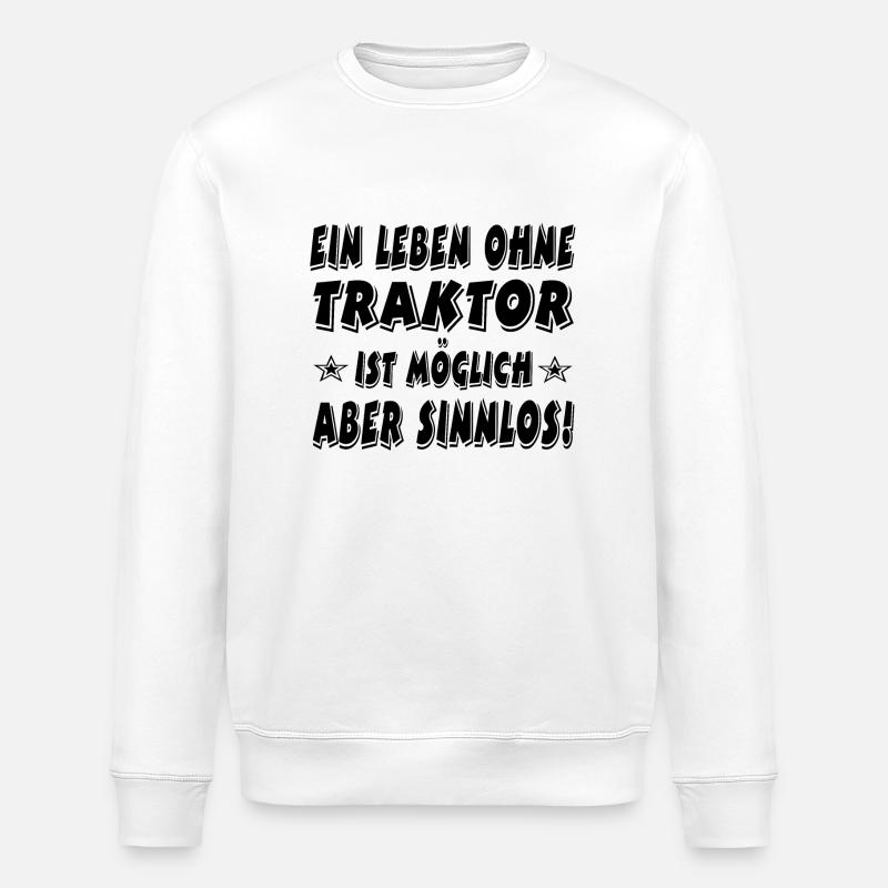 Traktor - Stanley/Stella Unisex Bio-Sweatshirt ROLLER - Weiß