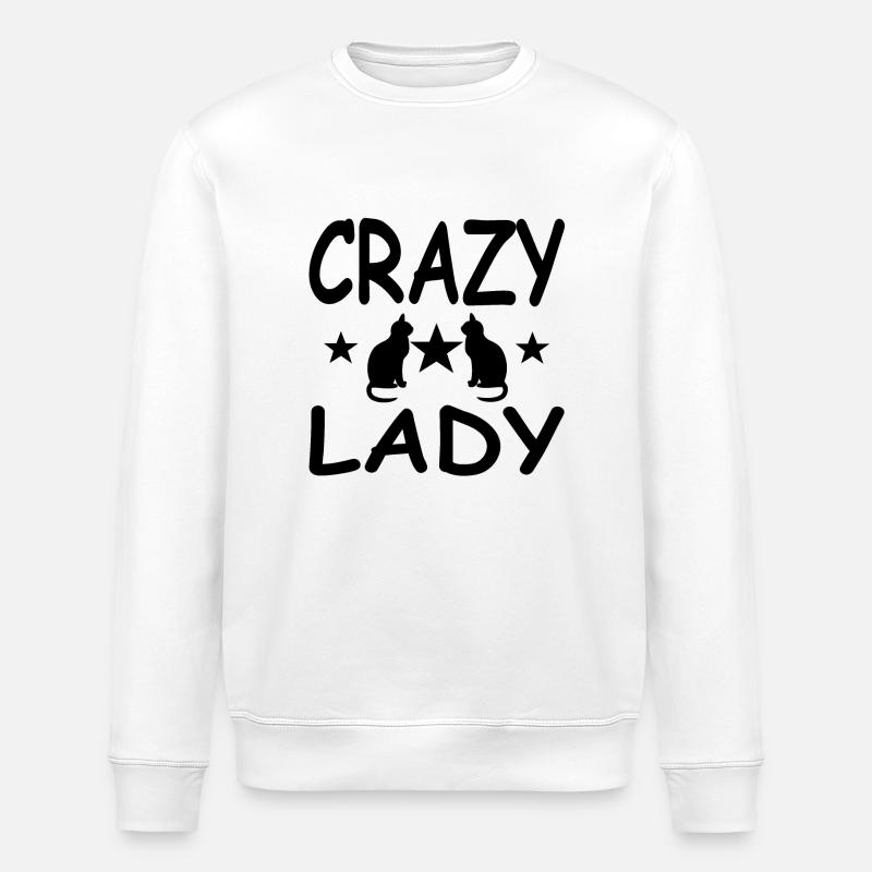 Katzen - Stanley/Stella Unisex Bio-Sweatshirt ROLLER - Weiß