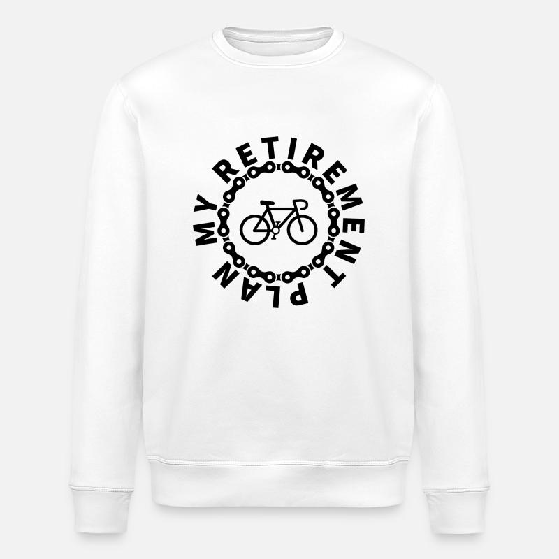 Cycling Etirement plan - Stanley/Stella ROLLER Unisex Organic Sweatshirt - white