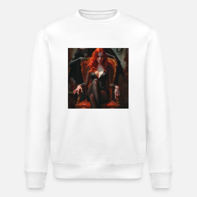 Devil - Stanley/Stella ROLLER Unisex Organic Sweatshirt - white