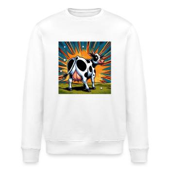 Kuh von hinten - Stanley/Stella Unisex Bio-Sweatshirt ROLLER - Weiß - Vorne - Nik (191cm)