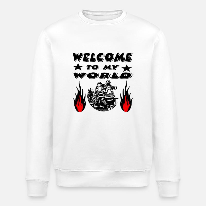 Fire brigade - Stanley/Stella ROLLER Unisex Organic Sweatshirt - white