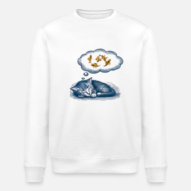 Katzentraum - Stanley/Stella Unisex Bio-Sweatshirt ROLLER - Weiß