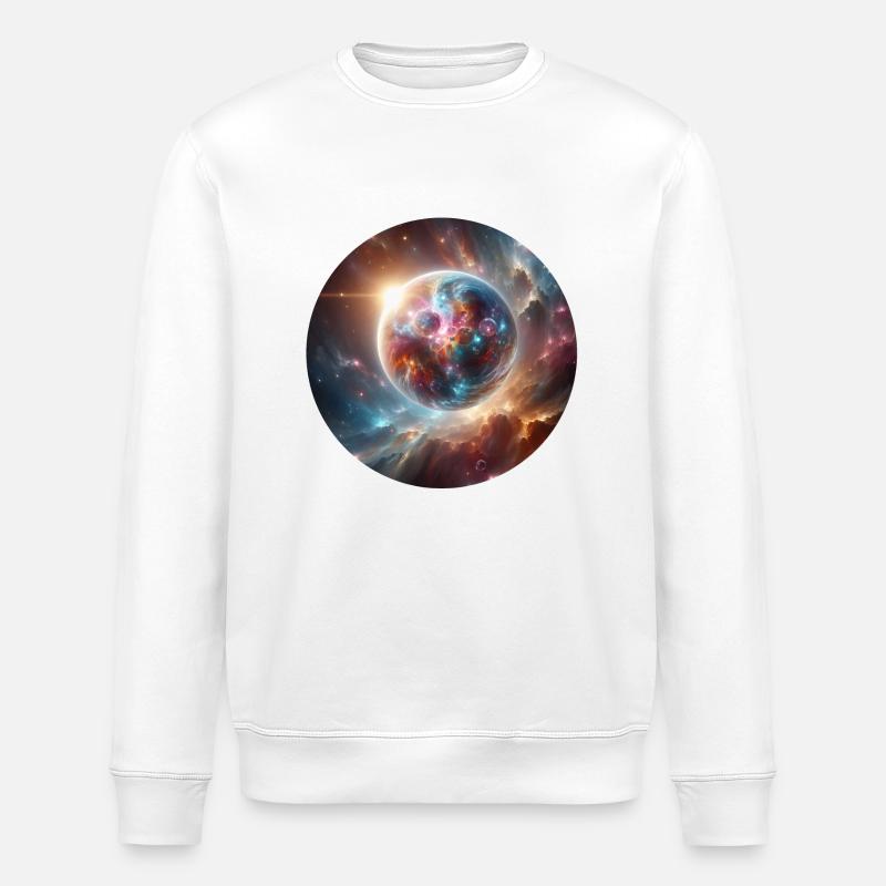 Weltraum - Stanley/Stella Unisex Bio-Sweatshirt ROLLER - Weiß